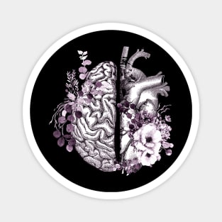 half brain heart balance purple color Magnet